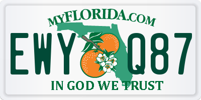FL license plate EWYQ87