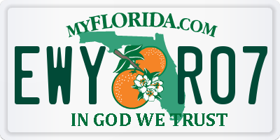 FL license plate EWYR07