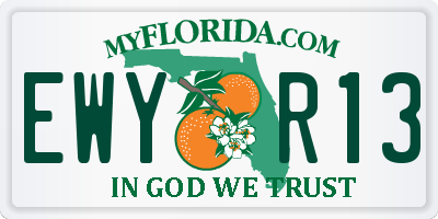 FL license plate EWYR13