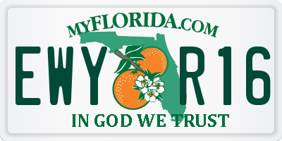 FL license plate EWYR16
