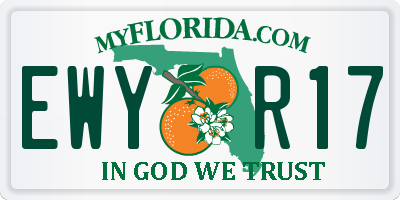 FL license plate EWYR17