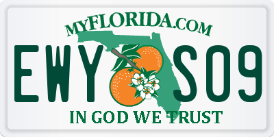 FL license plate EWYS09