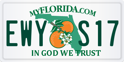 FL license plate EWYS17