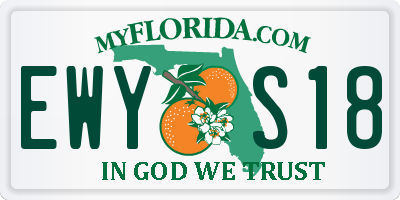 FL license plate EWYS18