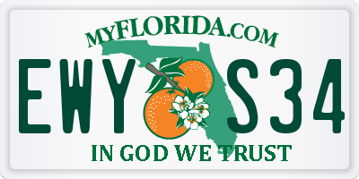 FL license plate EWYS34