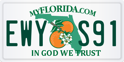 FL license plate EWYS91