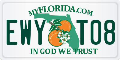 FL license plate EWYT08