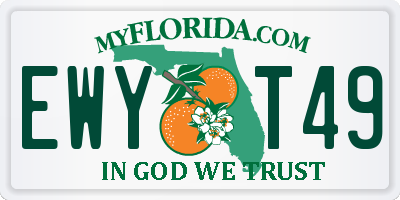 FL license plate EWYT49
