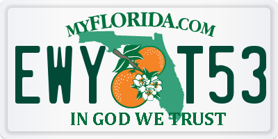 FL license plate EWYT53