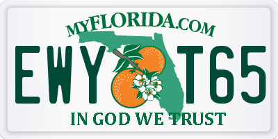 FL license plate EWYT65