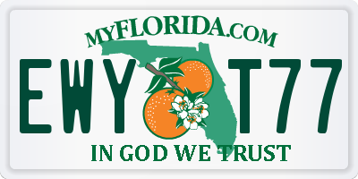FL license plate EWYT77