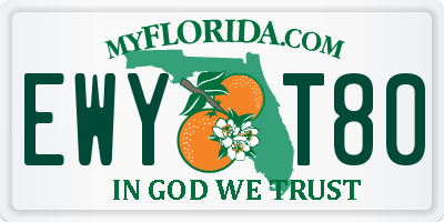FL license plate EWYT80