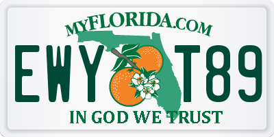 FL license plate EWYT89
