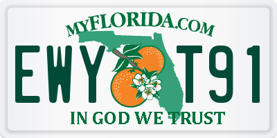 FL license plate EWYT91