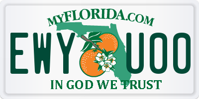 FL license plate EWYU00