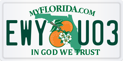 FL license plate EWYU03