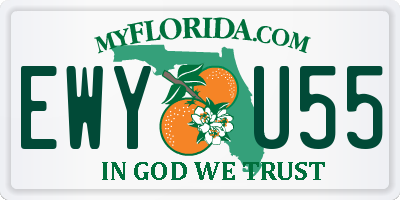 FL license plate EWYU55