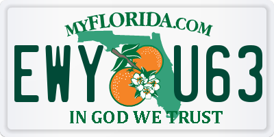 FL license plate EWYU63