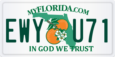 FL license plate EWYU71