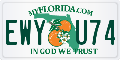 FL license plate EWYU74