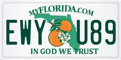 FL license plate EWYU89