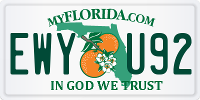 FL license plate EWYU92