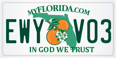 FL license plate EWYV03