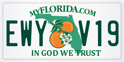 FL license plate EWYV19