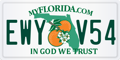 FL license plate EWYV54