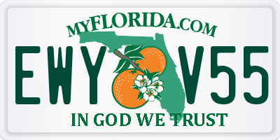 FL license plate EWYV55