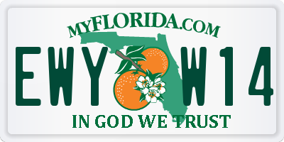 FL license plate EWYW14