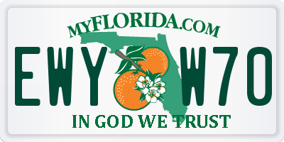 FL license plate EWYW70