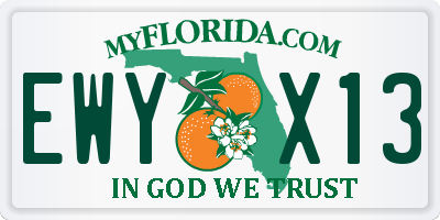 FL license plate EWYX13