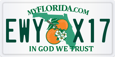 FL license plate EWYX17