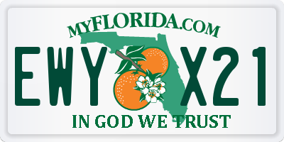 FL license plate EWYX21