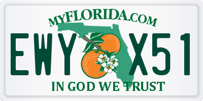 FL license plate EWYX51