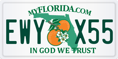 FL license plate EWYX55