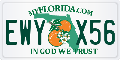 FL license plate EWYX56