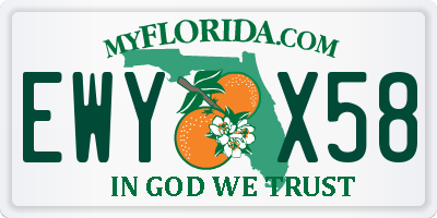 FL license plate EWYX58