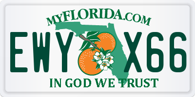 FL license plate EWYX66