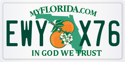 FL license plate EWYX76