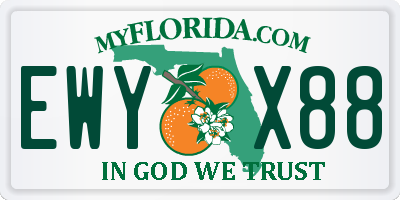 FL license plate EWYX88