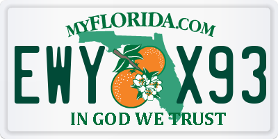 FL license plate EWYX93