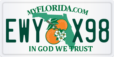 FL license plate EWYX98