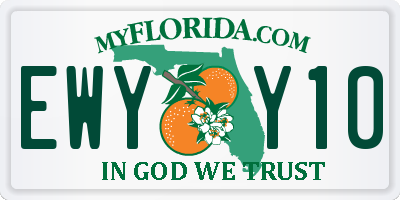 FL license plate EWYY10