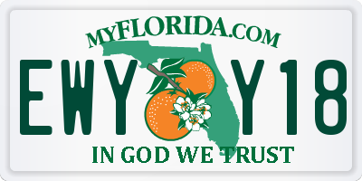 FL license plate EWYY18