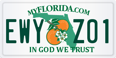 FL license plate EWYZ01