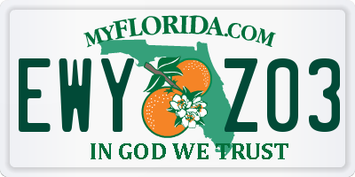 FL license plate EWYZ03