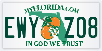 FL license plate EWYZ08
