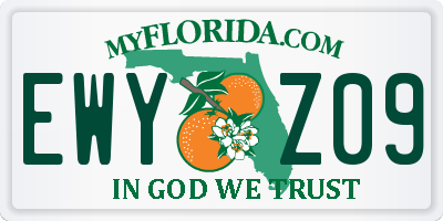 FL license plate EWYZ09